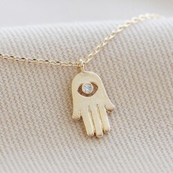 Gold Hamsa Hand Necklace