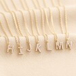 H, I, J, K, L, M, N Tiny Pearl Initial Charm Necklaces