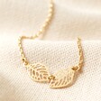 Lisa Angel Linked Filigree Leaf Necklace in Gold