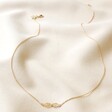 Full length of Linked Filigree Leaf Necklace in Gold From Lisa Angel