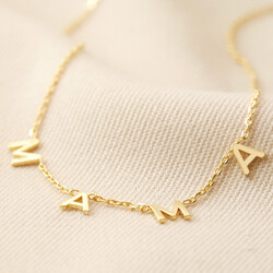 Mama Charm Necklace in Gold