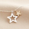 Celestial Mixed Metal Double Star Necklace
