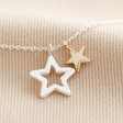 Celestial Mixed Metal Double Star Necklace