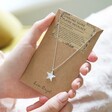 Lisa Angel Crystal Star Necklace in Silver Packaging