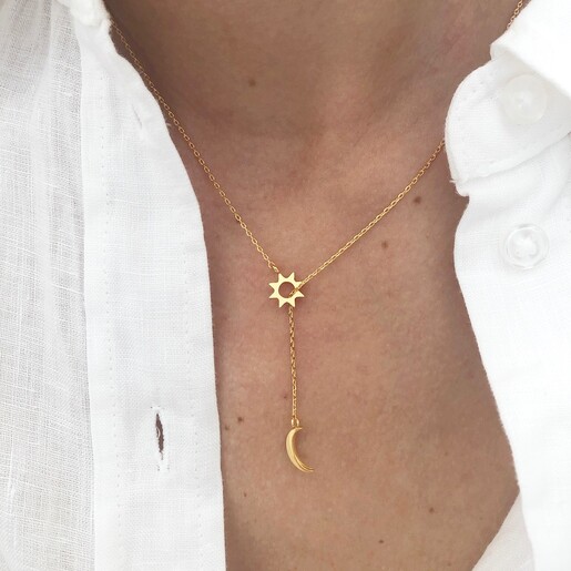 Gold Sun Necklace, Sun and Moon Necklace, Ball Chain Necklace, Layered Gold  Necklace, Moon and Sun Face Pendant Necklace, Crescent Necklace - Etsy | Sun  and moon necklace, Moon necklace, Purple stone necklace
