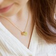 Ladies' Personalised Tiny Elephant Pendant Necklace on Model