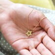 Lisa Angel Ladies' Rainbow Crystal Edge Star Pendant Necklace in Gold