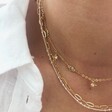 Model Wears Lisa Angel Ladies' Silver Satellite Chain Necklace