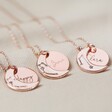 Lisa Angel Ladies' Personalised Constellation Moon Pendant Necklace in Rose Gold