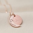 Ladies' Personalised Constellation Moon Pendant Necklace in Rose Gold
