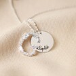 Personalised Diamante Initial Necklace in Silver C initial