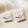 Lisa Angel Delicate Personalised Small Silver Envelope Necklace