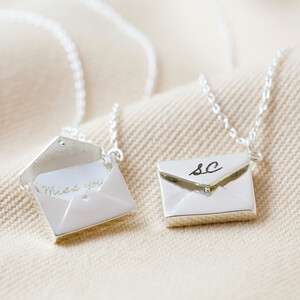 Small Silver Envelope Necklace
