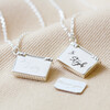 Lisa Angel Ladies' Engraved Personalised Small Silver Envelope Necklace