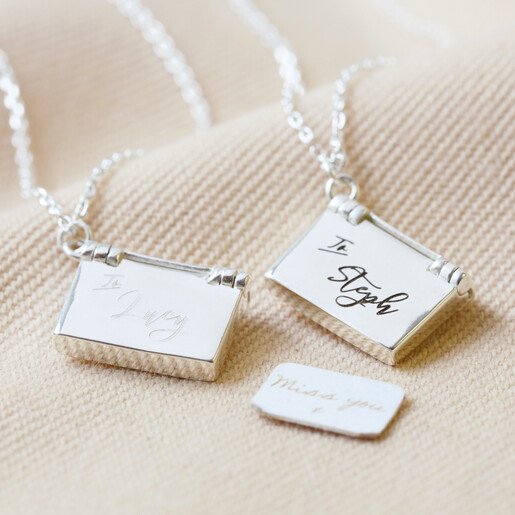 Confession Love You Envelope Necklace, Love Letter Envelope Pendant Necklace,  Custom Envelope Message and Picture Necklace, Valentine's Day Confession  Gift Jewelry (Silver) | Algopix