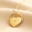 Spinning Heart Pendant Necklace - Gold