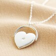 Spinning Heart Pendant Necklace - Silver