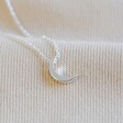 Ladies' Silver Crescent Moon Necklace