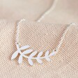 Lisa Angel Silver Fern Leaf Necklace