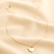Full Length Shot of Spinning Heart Pendant Necklace in Gold