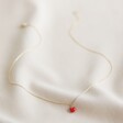 Full Tiny Red Enamel Heart Necklace