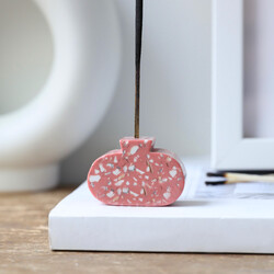 Pink Recycled Terrazzo Incense Holder