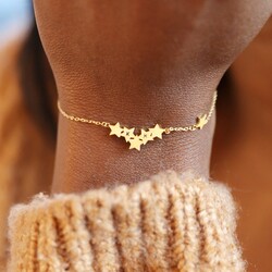 Star Cluster Charm Bracelet in Gold