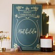 Teal and Gold Personalised Vintage Book Fill Your Own Advent Calendar