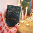 Festive Font on Personalised Vintage Book Fill Your Own Advent Calendar