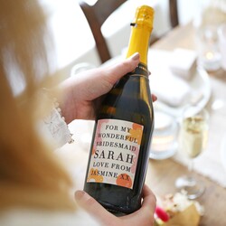 Personalised Wonderful Bridesmaid Prosecco
