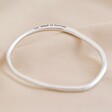 Personalised Organic Shape Bangle in Silver