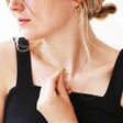 Tala Lani Gold Sterling Silver Baroque Russian Ring Necklace on Model