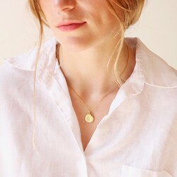 Tala Lani Gold Sterling Silver Hammered Pebble Necklace