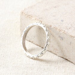 Tala Lani Sterling Silver Baroque Band Ring