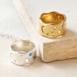 Tala Lani Sterling Silver Constellation Wide Ring Available in Silver and Gold