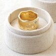Tala Lani Gold Sterling Silver Constellation Wide Ring in Packaging