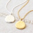 Tala Lani Gold Sterling Silver Hammered Pebble Necklace Available in Gold or Silver