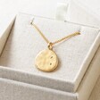 Tala Lani Gold Sterling Silver Hammered Pebble Necklace in Packaging