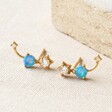 Ladies' Tala Lani Gold Sterling Silver Opal Constellation Earrings