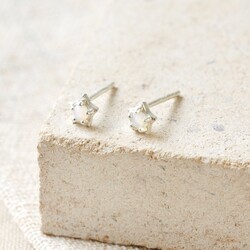 Tala Lani Sterling Silver Opal Star Stud Earrings
