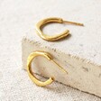Delicate Tala Lani Gold Sterling Silver Organic Hoop Earrings