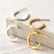 Tala Lani Sterling Silver Organic Hoop Earrings in Silver and Gold