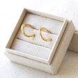 Gift Box with Tala Lani Gold Sterling Silver Organic Hoop Earrings