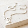 Tala Lani Sterling Silver Pearl and Ring Charm Necklace