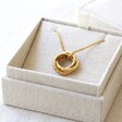Tala Lani Gold Sterling Silver Baroque Russian Ring Necklace in Packaging