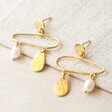 Tala Lani Gold Sterling Silver and Freshwater Pearl Statement Earrings