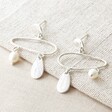 Large Tala Lani Sterling Silver and Freshwater Pearl Statement Earrings