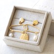 Tala Lani Gold Sterling Silver and Freshwater Pearl Statement Earrings in Packaging
