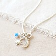 Tala Lani Sterling Silver Star and Moon Blue Opal Necklace