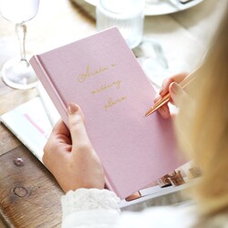 Personalised Fabric Wedding Planner Notebook